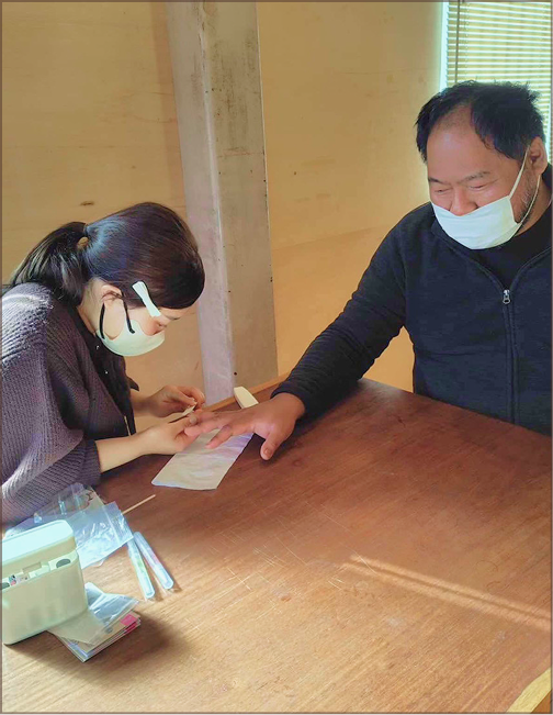オシャレ活動で実施しているネイル体験の写真